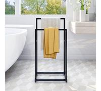 Towel Rack, Towel Bar, Hand Towel Holder,Modern Metal Freestanding 2 Tier Towel Rack Storage Organizer Washcloths Holder for Bathroom living room Washroom Black