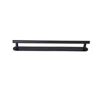 Towel Rack Towel Holder 304 Stainless Steel Adhesive Towel Bar Single Rod Hanger for Kitchen Bathroom Black Simple Elegant Design (50cm)