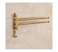 Towel Rack Towel Rail for Bathroom, Antique Brass Folding Movable Bath Towel Bars, Bathroom Towel Racks Towel Hanger, Wall Mounted 2-4 Layers Rotatable Towel Holder/Two Bars B Bathroom Hardwar The New