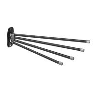 Towel Rack Wall Drying Rail Bathroom Kitchen 4 Movable Tiers Cloth 3 Colours HQ