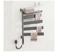 Towel Rack Warmer 180° Rotating, Towel Warmer with Timer,LED Display,Constant Temperature Control, Towel Dryer for Bathroom Plug-in/Hardwired,Gray