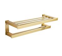 Towel Racks, Bathroom Towel Rack Wall Mounted Towel Holder,Brushed Towel Rack,Space Aluminum Bathroom Bathroom Hardware,European Style Bath Towel Rack/B 60Cm/a needed (A 60cm a)
