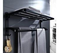 Towel Racks, Towel Rail Bathroom Towel Rack Wall Mounted Towel Holder,Bathroom Aluminum Foldable Bath Towel Holder,Wall Mounted Towel Rack Bath Towel Holder/Style 50Cm/a