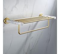 Towel Racks, Towel Rail for Bathroom,Nordic Light Space Aluminum Brushed Towel Bath Hand Towel Holder,Natural Marble Towel Bar/Color/Towel Rack (Color Towel Rack)