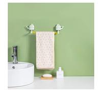 Towel Racks Whale Shape Towel Bar Wall Mounted Towel Holder Plastic Bathroom Towel Shelf Self-adhesive Rack Hanging Bath Supplies Towel Rack Bathroom(A-green,27.5CM)