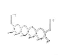 Towel Radiator Clothes Drying Rack with Adaptable Rail Stainless Steel Space for Hanging for Towels or Hooks on Different Retractable Sizes Clothes (6 Hooks)