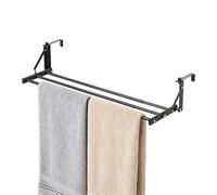 Towel Rail - 19.69 ~ 35.43 Inches, Drill-Free Heavy Duty Adjustable Storage Stand, Radiator Towel Rail, Foldable for Clothes, Coat, Handbag, Hat, Midlife