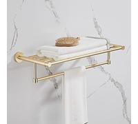 Towel Rail Bathroom Storage Towel Rack Brushed Gold Towel Bar Wall Mounted Brass Hand Towel Bar Bathroom Bathroom Storage Towel Rack Kitchen Dish Cloths Hanger Bathroom Hardware Pendant (Col