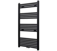 Towel Rail Central Bathroom Radiator Black/Grey Multi Sizes Curved/Straight vid