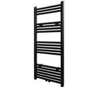 Towel Rail Central Bathroom Radiator Black/Grey Multi Sizes Curved/Straight vid