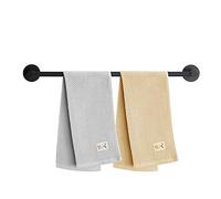 Towel Rail Holder Stainless Steel Towel Bar Matt Black Finished Surface Wall Mounted Single Towel Rail (8 Sizes)(80cm)