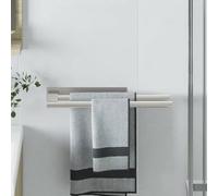 Towel Rail Silver Stainless Steel 40 x 9 x 4 cm with Brushed Surface, Wall Mountable and Self-Adhesive, Rustproof for Bathroom, Shower, Toilet, Guest Room and Kitchen