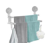 Towel Rail Suction Cup - Hook with Suction Cup Holder | Shower Door Holder for Bathroom, Kitchen, Wall | Easy Assembly, Rustproof , Space Saving Design | Hanging Towels, Bathrobe, Stof