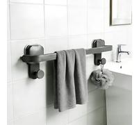 Towel Rail Wall Mounted, Carbon Steel Towel Rack Bar Bathroom Holders 30cm/11.8in, Vacuum Suction Cup Bathroom Kitchen Accessory Removable (30CM/11.8IN)