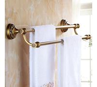 Towel Rails Bathroom Hardware Bathroom, All-Copper European Toilet Antique Towel Rack, Double-Bar Towel Rail Towel Racks/Double Pole 50Cm The New