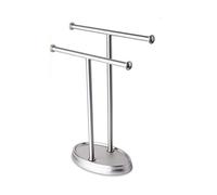 Towel Rails, Stainless Steel Towel Shelf Rack Bathroom Hotel Household Floor Double Pole Bathroom T-shaped Towel Rack (Color : Svart, Size : Talla ?nica) (B Tallanica) Household faucets
