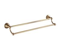 Towel Rails,Towel Hanger,Towel Rack, Double Towel Rails Wall Mount Brass Antique Design for Bathroom Towel Rack, Brushed Finish Corrosion-Resistant, Not Easy to Rust Efficency