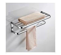 Towel Rails Towel Racks, Bathroom Towel Rack Wall Mounted Towel Holder,Bathroom Shelf,Brass Bath Towels Rack Storage,Wall Mounted Clothes Holder/White/a (Black a)