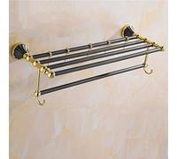 Towel Rails Towel Racks, Bathroom Towel Rack Wall Mounted Towel Holder,Light and Towel Rack,Non-Full Copper Towel Holder,Bathroom Rack,Bathroom Hardware/Color/with 5 Hooks Towel Ra WFJ