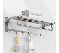 Towel Rails Towel Racks, Bathroom Towel Rack Wall Mounted Towel Holder,Towel Holder Rack with Bar Hooks,Wall Mount Towel Shelf,Bathroom Accessories Hardware,Wall Mounted Shelf