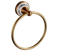 Towel Ring Antique Brass Hanger Hand Towel Holder for Bathroom Kitchen Accessories Wall Mounted,Porcelain Design