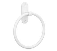 Towel Ring for Bathroom, Aluminum Alloy White Elegant Stabe Bathroom Towel Holder Space Saving Installation Minimalist Style Not Bend Easily Bath Towel Rings Hand Towel Holder For Bathroom Washroom