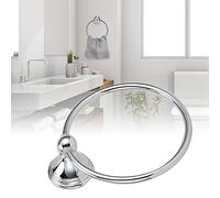Towel Ring Stainless Steel Hand Holder Wall Mounted Bathroom Hardware Rack with Zinc Alloy Construction Smooth Edges Closing Design Retro Style Modern for Bedroom Guest Room Kitchen