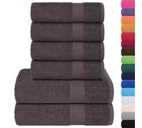 Towel Set 6 Piece Tea Towel Hand Towel Wash Towel 360 gsm 100% Cotton vidaXL