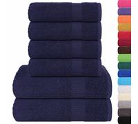 Towel Set 6 Piece Tea Towel Hand Towel Wash Towel 360 gsm 100% Cotton vidaXL