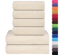 Towel Set 6 Piece Tea Towel Hand Towel Wash Towel 360 gsm 100% Cotton vidaXL