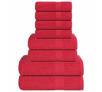 vidaXL 8 Piece Towel Set "FROGN" Black 360 gsm