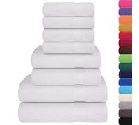 Towel Set 8 Piece Tea Towel Hand Towel Wash Towel 360 gsm 100% Cotton vidaXL
