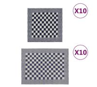 Towel Set blue & white 100% Cotton 20pc 5x50x70cm 5x50x50cm soft absorbent pack