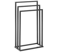 Towel Stand 45 x 84 cm Black and Dark Wood CHARRAS