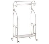 Beliani Towel Stand Linares Metal White, White