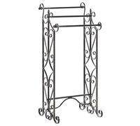 Beliani Towel Stand CHILLAN Metal Black, Black