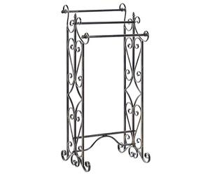 Towel Stand Freestanding Rack Bathroom Vintage Old Looking Black Chillan