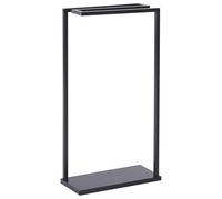 Beliani Towel Stand Garcitas Metal Black, Black