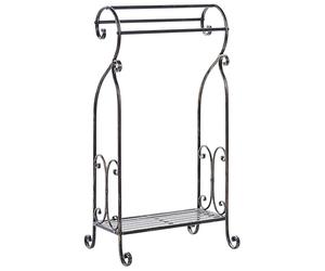 Towel Stand Old Looking Vintage Bathroom Rack Freestanding Black Linares