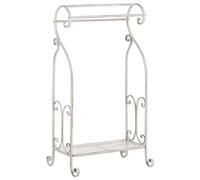 Towel Stand White Old Looking Vintage Bathroom Rack Freestanding Linares