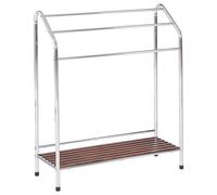 Towel Stand with Shelf MURIVA Metal Silver