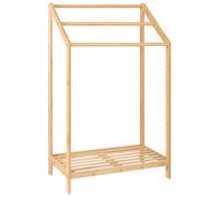 Beliani Towel Stand With Shelf Yungas Bamboo Wood Light Brown