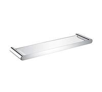 Towel Storage Rail Modern Bathroom Accessories Chrome Finish Toilet Paper Rack Towel Bar Shelf Glass Holder Wall Mount Hook Bathroom Hardware Set for Kitchen Bathroom (Color : Glas KeYJ