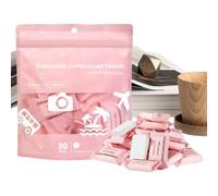 Towel Tablets - Expandable Compressed Face Wipes, Compact Mini Coin Tissues, secret pop-up Washcloths | Premium throwaway Flannels, Travel Camping Gym Spa Makeup Removal Beauty Showering Body Cleansin