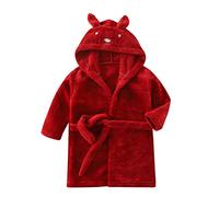 Towel Warm Soft Fleece Sleepwear Kids Robe Boys Pajamas Flannel Girls Hooded Bathrobe Baby Girls Coat&jacket 5t Pajamas Girls Wine