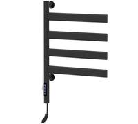 Towel Warmer 80W, Rotatable Heated Rack with LED Touch Control, 30-70°C Temperature, 9H Timer, IPX4 Waterproof, 304 Stainless Steel, Wall Mounted, 4 Tier