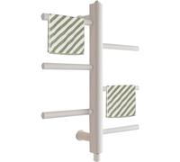Towel Warmer Wall Mounted Electric Towel Drying Rack Low Carbon Steel Towel Rack Bathroom Special Quick Heating Towel Rack (White)(Straight Bar)