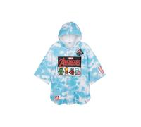 Marvel Spiderman Bath Towel with Hood for Kids Teenagers Absorbent Changing Robe Poncho Towel for Swimming Bath Shower Beach Towel Holiday Essentials (Blue Avengers, 10-13 Years)