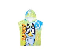 Bluey Bath Towel with Hood for Kids Absorbent Changing Robe Cotton Poncho for Swimming Bath Shower Beach Towel Holiday Essentials (Multi, 3-8 Years)