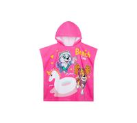 Towelling Hooded Poncho Paw Patrol Pink One Size